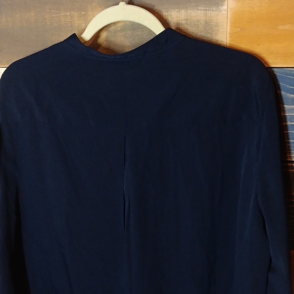 Coldwater Creek Starry Night Midnight Blue Blouse with Beaded Accents 2X - Picture 5 of 7